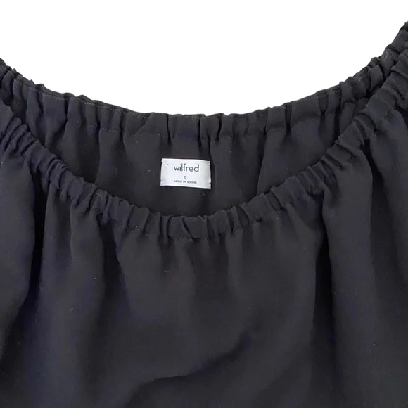 ARITZIA Wilfred Morel Off Shoulder Blouse, Black, Size Small - Picture 4 of 9